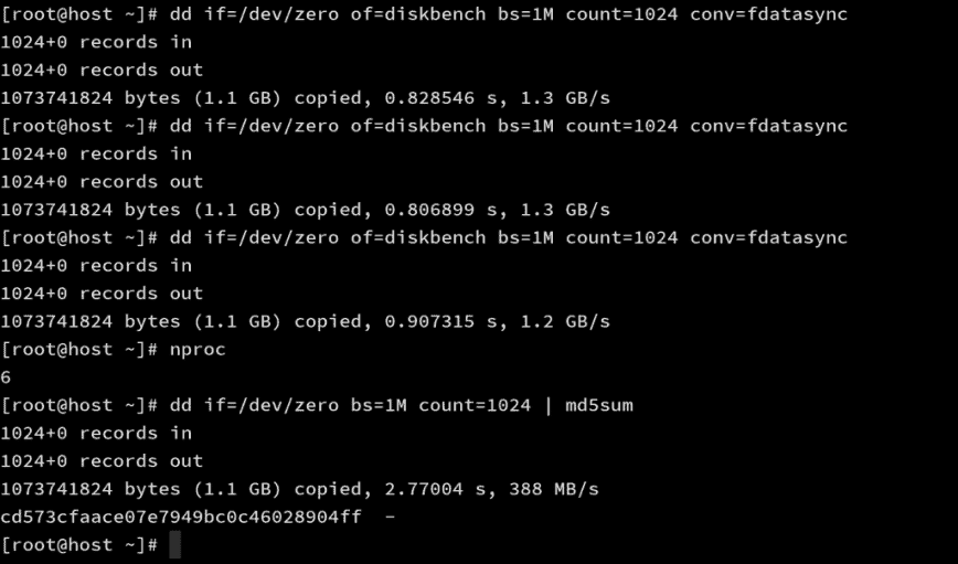 benchmark your VPS: disk, ram and cpu