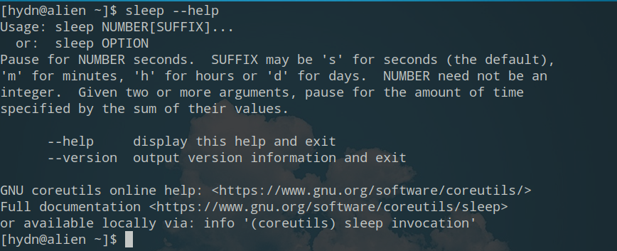 sleep unix linux help sleep unix linux help