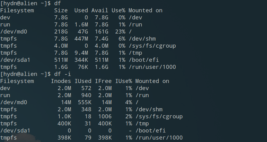 df command in linux