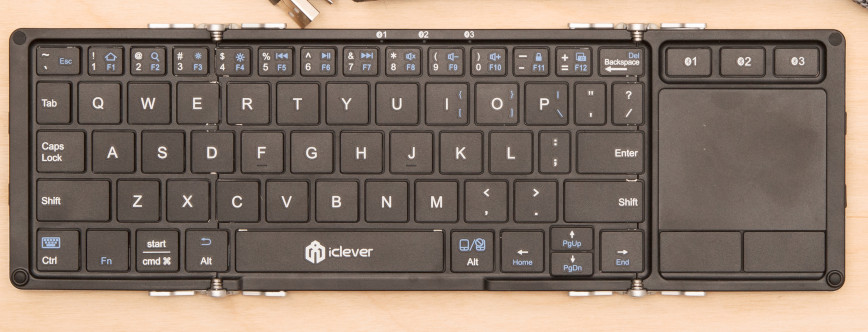 iClever Bluetooth Keyboard, BK08 Folding Keyboard with Touchpad